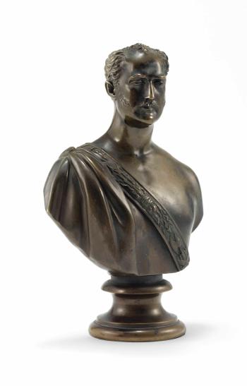 A bust of Emperor Nicholas I by 
																	Alfred Guillaume Gabriel d'Orsay