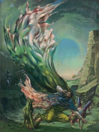 The Temptation Of St. Anthony by 
																	Dorothea Tanning