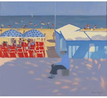 Red Deck Chairs at San Bartolomeo, Italy by 
																	Andrew Macara