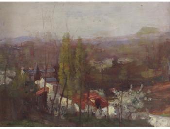 A French landscape by 
																			A Brownlie Docharty