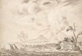 Vera veduta del monte Vesuvio coll'ultimo spaventoso incendio…del 1717 by 
																	Anton Clemens Lunenschloss