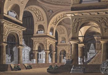 Design for a stage set related to the tragedy Castore and Polluce, by Frugoni by 
																	Alessandro Sanquirico
