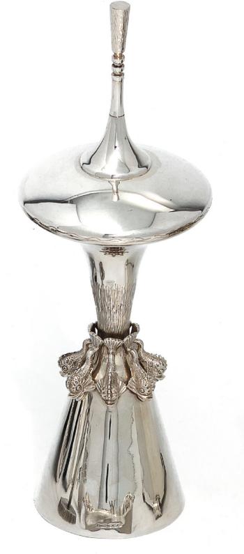 An English silver yacht prize by 
																	 James Dixon & Sons