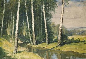 Landscape with Birches by 
																	Otakar Hurka