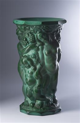 Vase with a wine harvest motif by 
																	Frantisek Halama