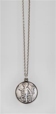 Two-piece medallion with chain by 
																			Bertold Loffler