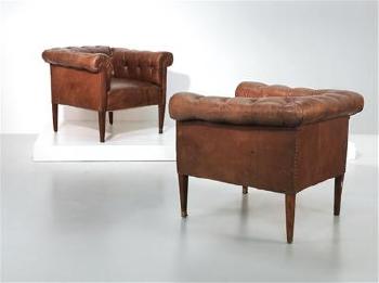 Two armchairs designed by Adolf Loos (attributed to), Vienna, c. 1905 by 
																			 Friedrich Otto Schmidt