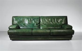 A large lounge sofa designed c. 1970 by 
																	 Roche Bobois