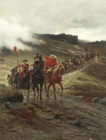 The Return From A Raid by 
																	Ernest Crofts
