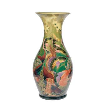 A Large-Size Moorcroft Carp Vase by 
																	Sally Tuffin