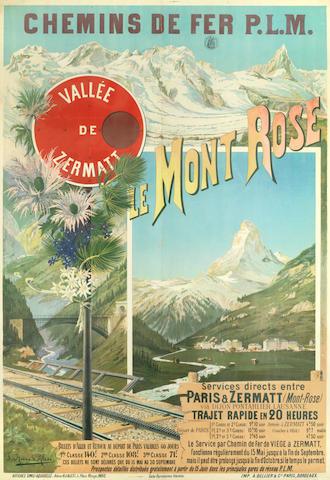 Vallee De Zermatt, Le Mont Rose by 
																	Hugo d'Alesi