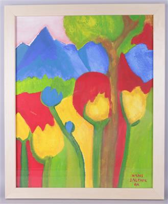 Tulpen in Landschaft by 
																			Hans Salcher