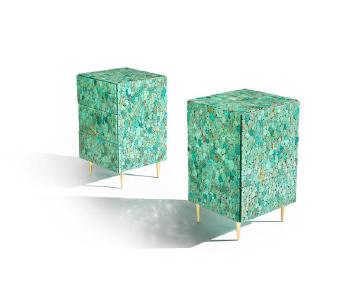 Pair of Bedside Cabinets by 
																			 Kam Tin