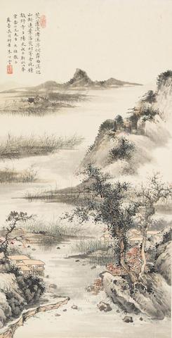 River Landscape by 
																	 Zhu Zhuyun