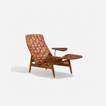 Rare Chaise Lounge by 
																			Arne Vodder