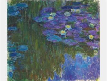 Nymphéas en fleur by 
																	Claude Monet