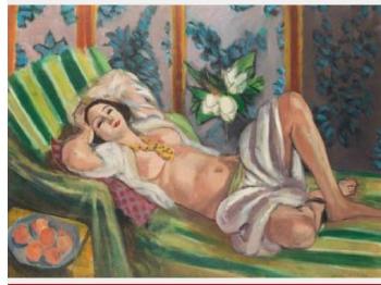 Odalisque couchée aux magnolias by 
																			Henri Matisse