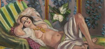 Odalisque couchée aux magnolias by 
																			Henri Matisse