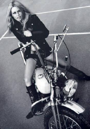 Bardot, Brigitte Bardot à moto by 
																	Just Jaeckin