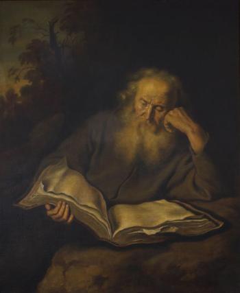 A Hermit Reading, after the original by Salomon Koninck by 
																			Ernst Karl Eugen Koerner