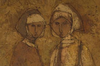 Two Women by 
																			Aileen Lipkin