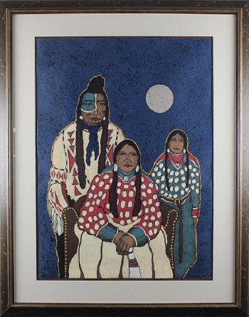 Crow Indian Family by 
																			Kevin Red Star