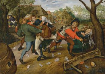 Peasants Brawling by 
																	Pieter Brueghel