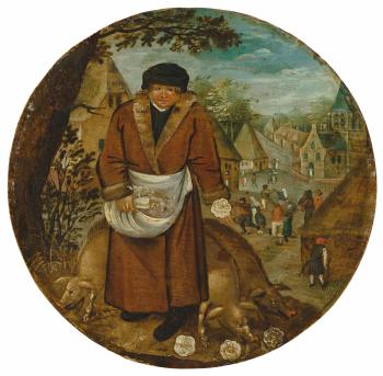 A Flemish Proverb: 'To Cast Roses Before Swine' by 
																	Pieter Brueghel