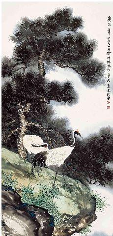 Longevity Crane by 
																	 Yu Zhonglin