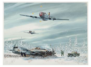 Airborne 44 Atterrissage du Lieutenant J. W. Pinkerton – 27 décembre 1944 – Ouffet, Belgique by 
																	Philippe Jarbinet