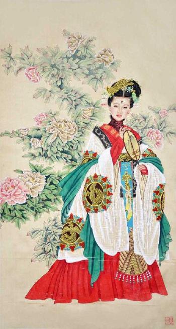 Beauty and Blossom by 
																			 Wang Meifang