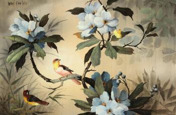 Songbirds among blossoms by 
																			 Wah Kee Wu