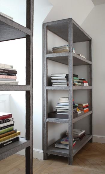 Pair of Felt Bookcases by 
																	 Reed and Delphine Krakoff