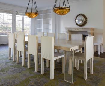 Set of Ten Artist Canvas Dining Chairs by 
																	 Reed and Delphine Krakoff