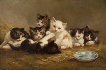 Cats by 
																	Marie Guise Newcomb