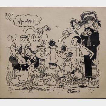 Popeye Olive Oyl and other characters by 
																			Bug Sagendorf