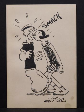 SMACK - Olive Oyl kissing Popeye by 
																			Bug Sagendorf