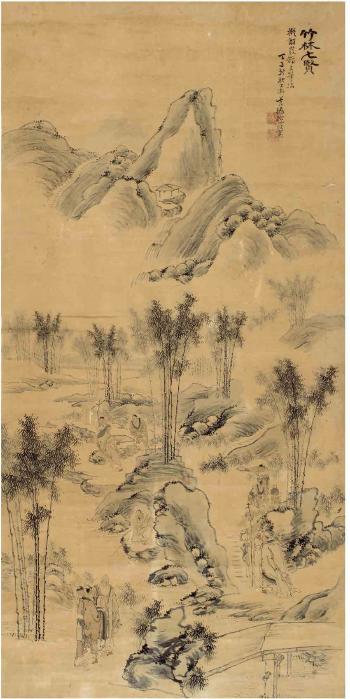 Seven Sages Of The Bamboo Grove by 
																	 Xu Shizheng