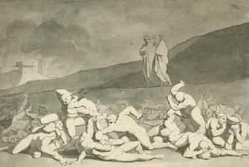 Dante and Vergil in Inferno, From Dante’s Divine Comedy by 
																	Gustav Heinrich Naeke