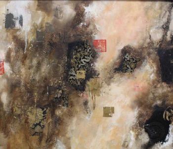 Large abstract painting by 
																			 Wang Lifeng