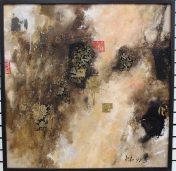 Large abstract painting by 
																			 Wang Lifeng