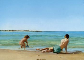 Children at the Beach by 
																	Maia Zer