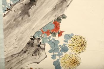 Bird and Chrysanthemums by 
																			 Qiu Hong