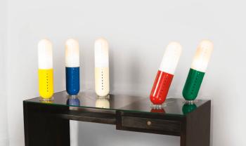 Five Pillola Lamps by 
																	Cesare Casati