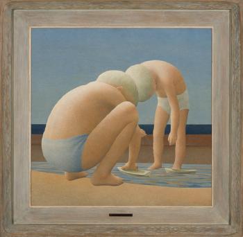 Two Boys Playing by 
																			Alex Colville