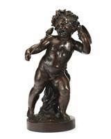 Putto Carrying A Tambourine And Thyrsus by 
																	Benedict Rougelet