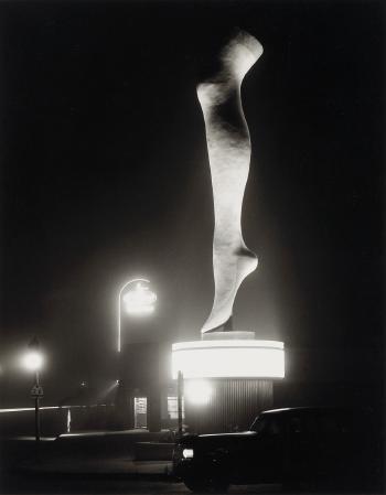 Leg, Olympic Boulevard, Hollywood by 
																	Max Yavno