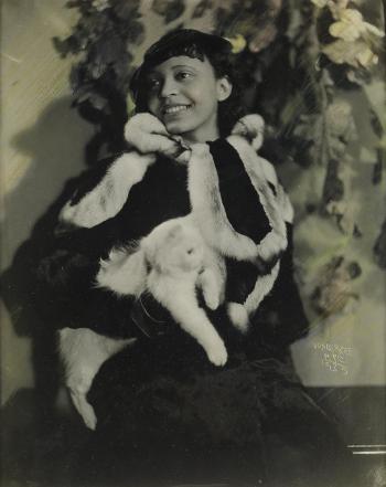 Untitled (Women In Fur With A Cat) by 
																	James Vanderzee