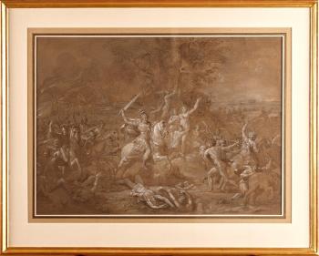 Antique Battle Scene by 
																			Jacques Gamelin