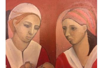 Two Women With a Child by 
																			Nina Hamnett